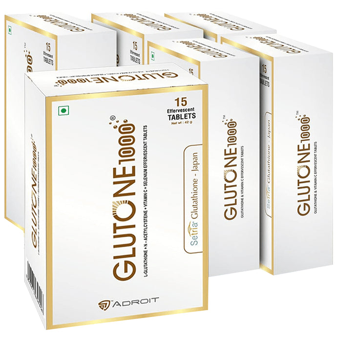 Glutone 1000(15 Effervescent Tablets Each) - Classic Derma