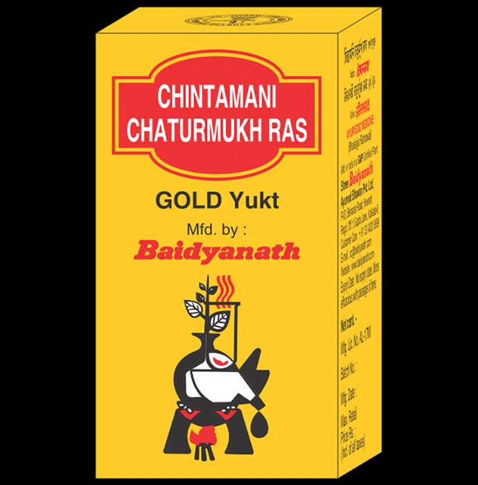 Baidyanath Chintamani Chaturmukh Ras Gold Yukt - Classic Derma