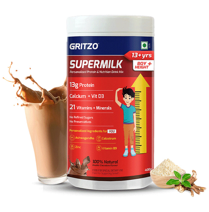 Gritzo SuperMilk Daily Nutrition 13+ Yrs Boy Height+ Double Chocolate
