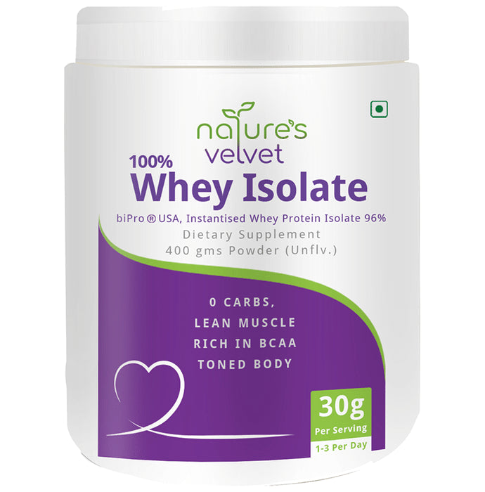 Nature's Velvet 100% Whey Protein Isolate Unflavoured - Classic Derma