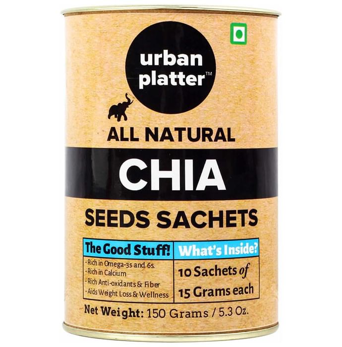 Urban Platter All Natural Chia Seeds Sachets (15gm Each) - Classic Derma