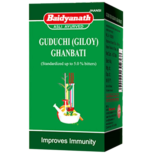 Baidyanath (Jhansi) Guduchi (Giloy) Ghanbati Tablet (60 Each) - Classic Derma