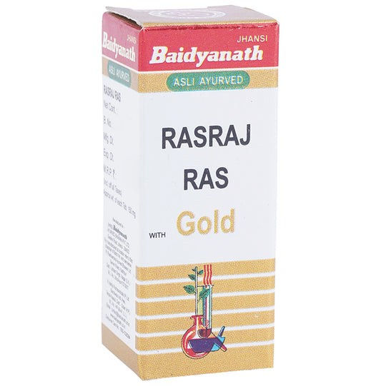 Baidyanath (Jhansi) Rasraj Ras with Gold Tablet - Classic Derma