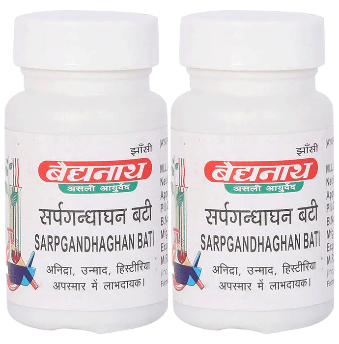 Baidyanath (Jhansi) Sarpgandhaghan Bati Tablet (10 gm Each) - Classic Derma