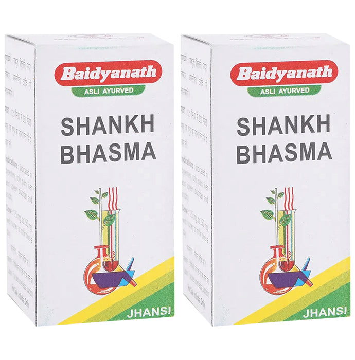 Baidyanath (Jhansi) Shankh Bhasma (10gm Each) - Classic Derma