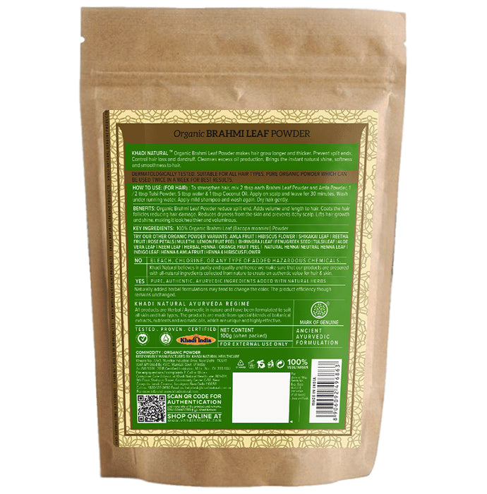 Khadi Naturals Organic Brahmi Leaf Powder