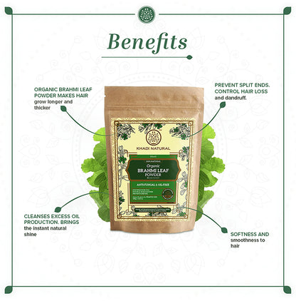 Khadi Naturals Organic Brahmi Leaf Powder