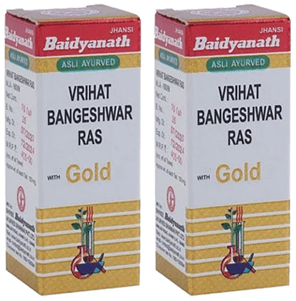 Baidyanath (Jhansi) Vrihat Bangeshwar Ras with Gold (10 Each) - Classic Derma