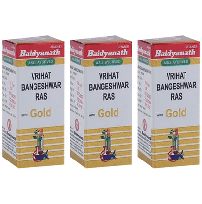 Baidyanath (Jhansi) Vrihat Bangeshwar Ras with Gold (10 Each) - Classic Derma