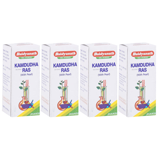Baidyanath Kamdudha Ras with Pearl Tablets (50 Each) - Classic Derma