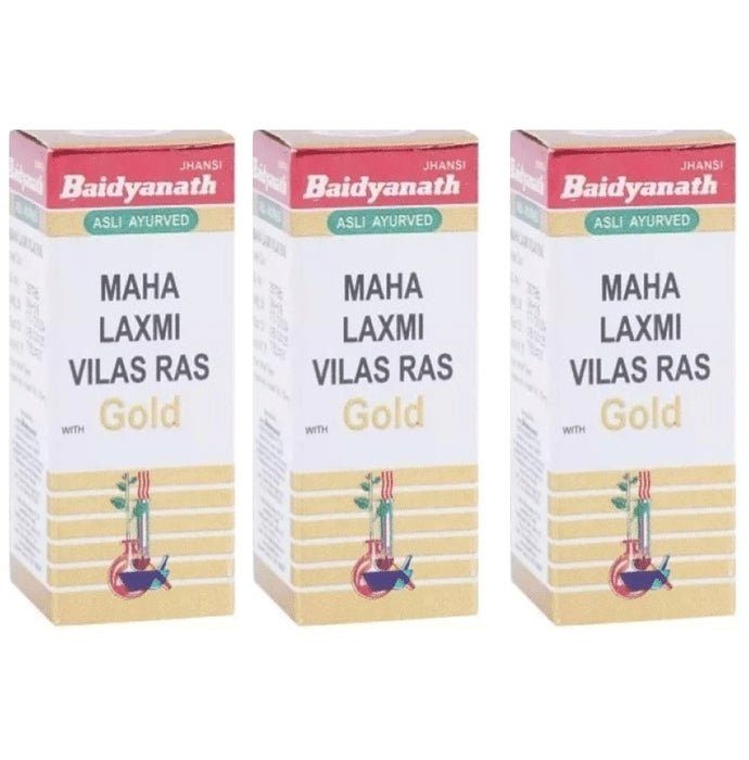 Baidyanath Maha Laxmi Vilas Ras with Gold Tablets (10 Each) - Classic Derma