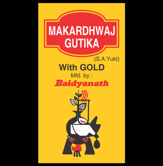 Baidyanath Makardhwaj Gutika (with Gold) - Classic Derma