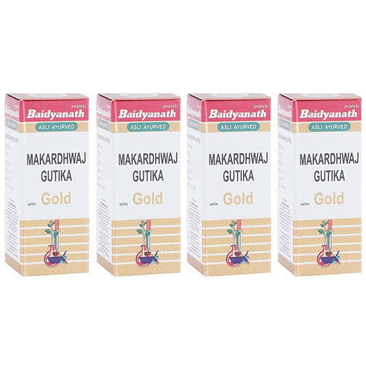 Baidyanath Makardhwaj Gutika with Gold Tablet (1gm Each) - Classic Derma