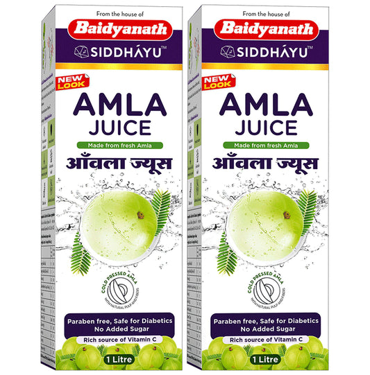 Baidyanath (Nagpur) Amla Juice (1Litre Each) - Classic Derma
