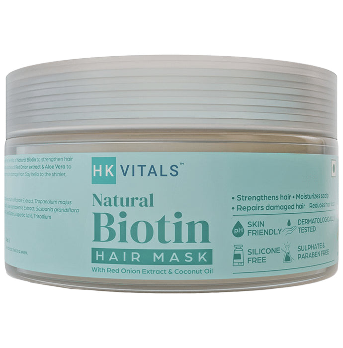 HK Vitals by HealthKart Natural Biotin Hair Mask, Strengthens Hair, Repairs Damaged Hair & Reduces Hair Loss, All Hair Types - Classic Derma