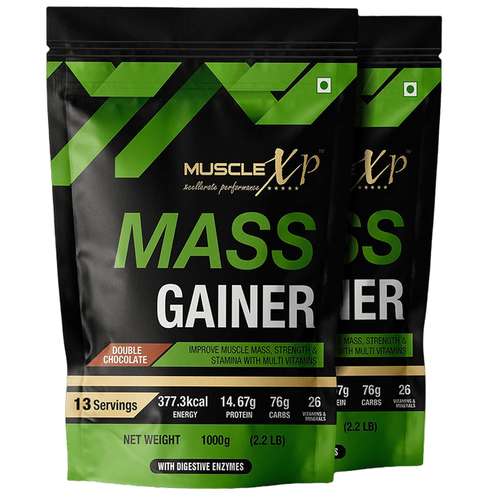 Buy MuscleXP Mass Gainer (1000gm Each) Double Chocolate Online ...