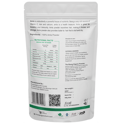 Nisarg Organic Farm Amla Powder