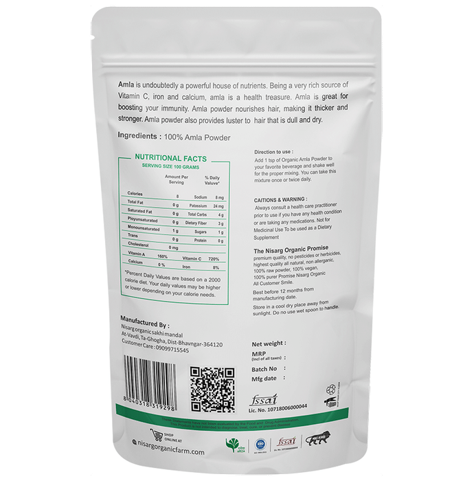 Nisarg Organic Farm Amla Powder