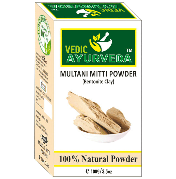 Vedic Ayurveda Multani Mitti Powder (100gm Each) - Classic Derma