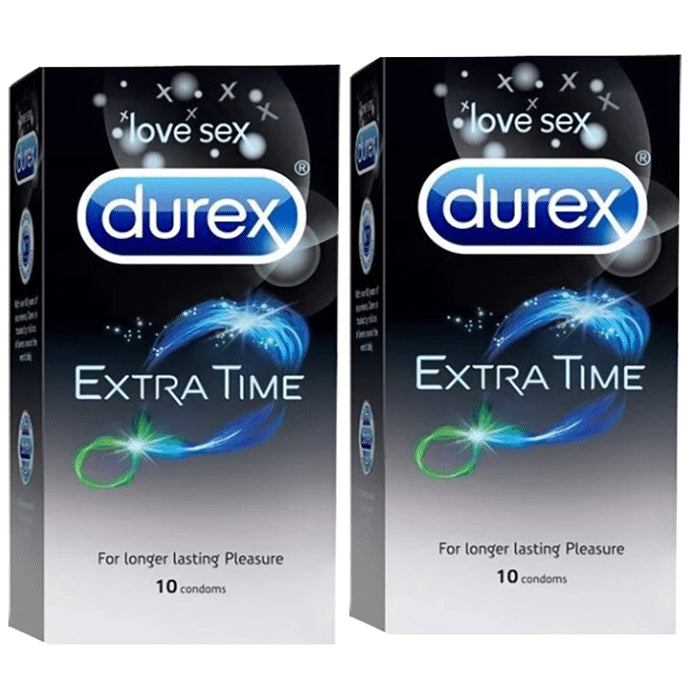 Durex Extra Time Condom (10 Each) - Classic Derma