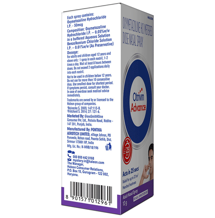 Otrivin Advance Nasal Spray
