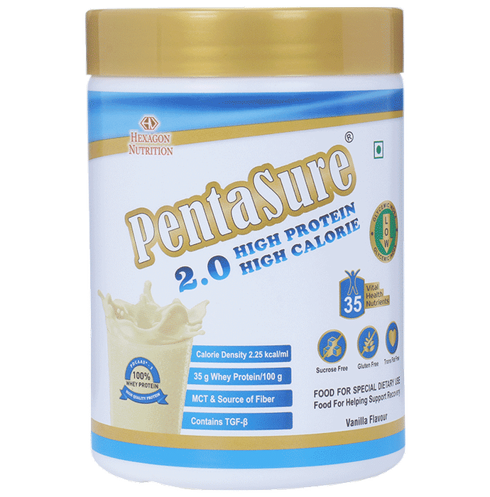 PentaSure 2.0 High Whey Protein with MCT | Flavour Powder Vanilla - Classic Derma