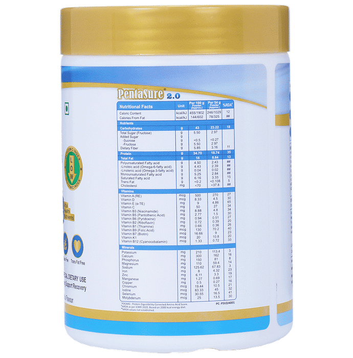 PentaSure 2.0 High Whey Protein with MCT | Flavour Powder Vanilla