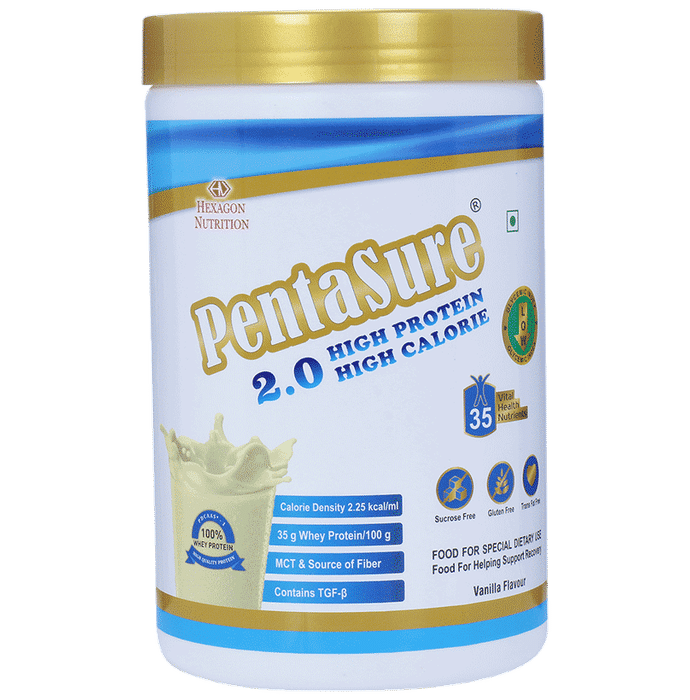 PentaSure 2.0 High Whey Protein with MCT | Flavour Powder Vanilla - Classic Derma