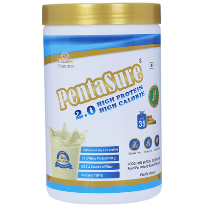 PentaSure 2.0 High Whey Protein with MCT | Flavour Powder Vanilla - Classic Derma