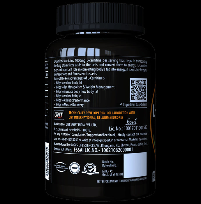 QNT Maxi L-Carnitine 1000mg Tablet