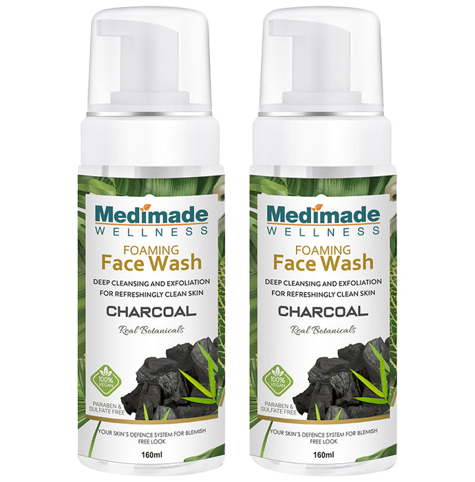 Medimade Wellness Charcoal Foaming Face Wash (160ml Each) - Classic Derma