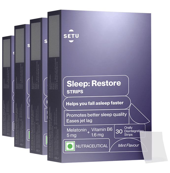 Setu Sleep: Restore Orally-Dissolving Strips (30 Each) - Classic Derma