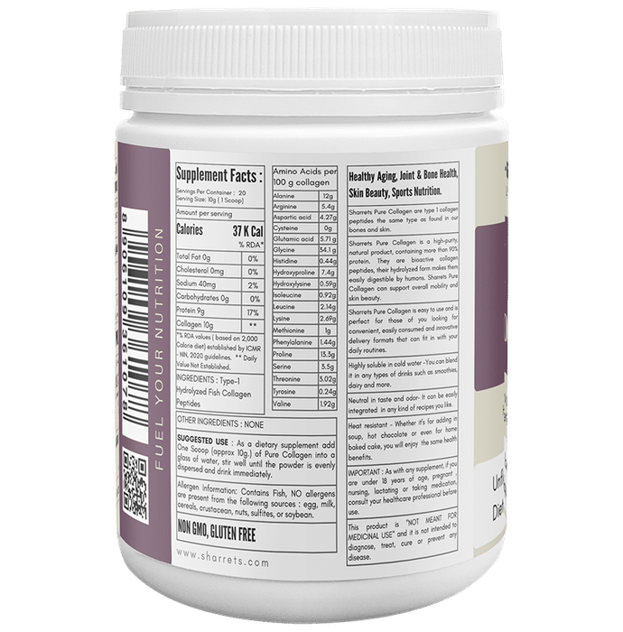 Sharrets Nutritions Pure Collagen Type-1 Powder Unflavored