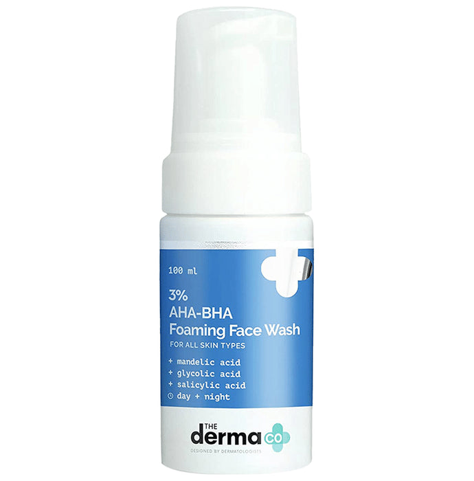 The Derma Co 3% AHA-BHA Foaming Face Wash | For All Skin Types - Classic Derma