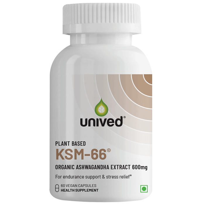 Unived KSM 66 Organic Ashwagandha Root Extract 600mg Vegan Capsule - Classic Derma