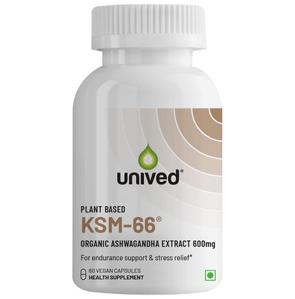 Unived KSM 66 Organic Ashwagandha Root Extract 600mg Vegan Capsule - Classic Derma
