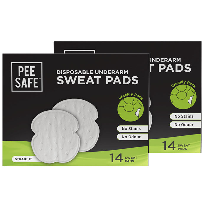 Pee Safe Disposable Underarm Sweat Pads (14 Each) Straight - Classic Derma