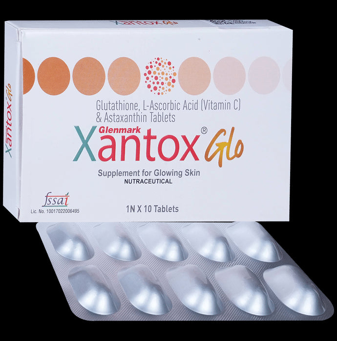 Xantox Glo Tablet with Glutathione, Astaxanthin & Vitamin C | For Glowing Skin - Classic Derma