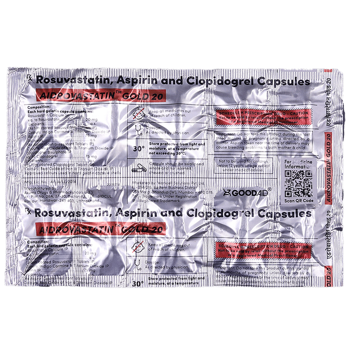 Aidrovastatin Gold 20 Capsule - Classic Derma