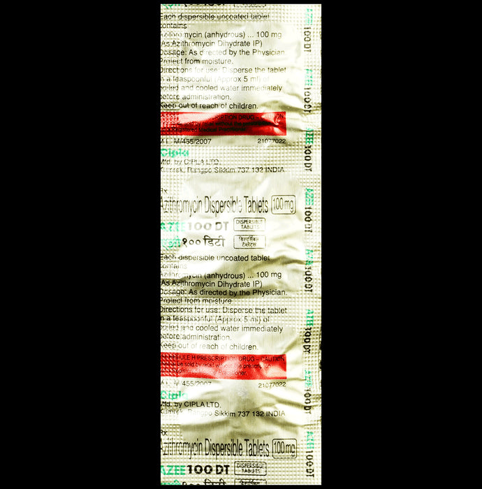 Azee 100mg Tablet DT