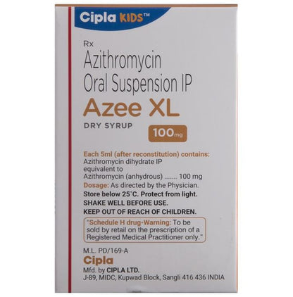 Azee XL 100mg Dry Syrup Peppermint