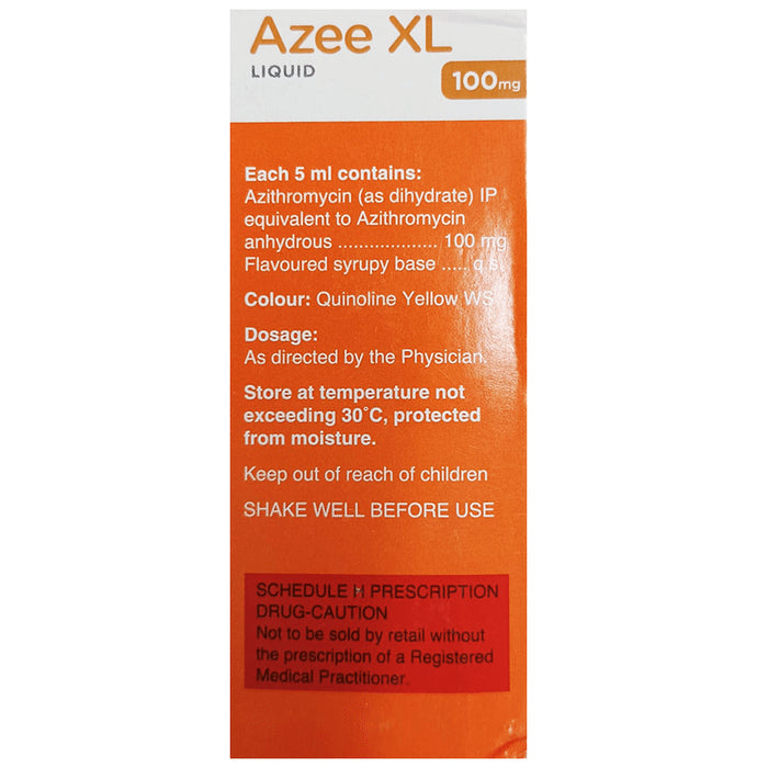 Azee XL 100mg Dry Syrup Peppermint & Orange