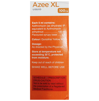 Azee XL 100mg Dry Syrup Peppermint & Orange