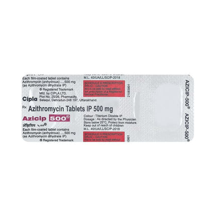 Azicip 500 Tablet