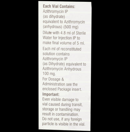 Azithral 500mg Injection