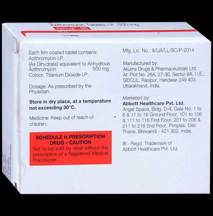 Azitough 500mg Tablet