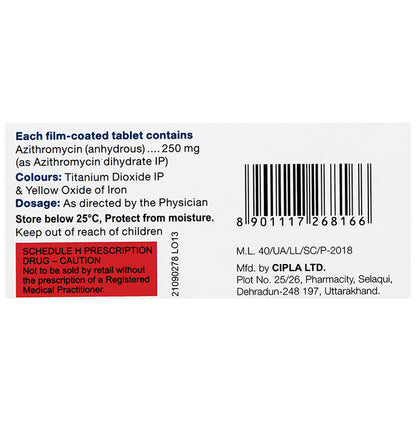 Azomycin 250 Tablet