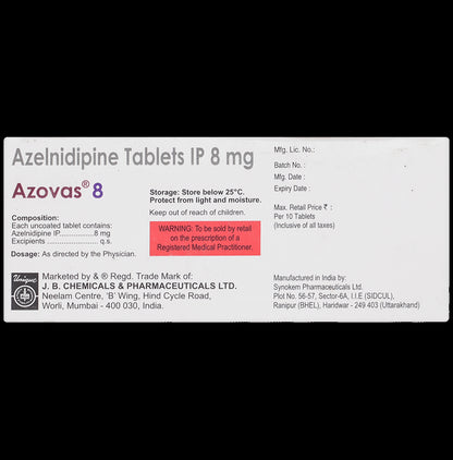 Azovas 8mg Tablet