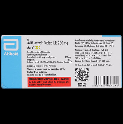 Azro 250mg Tablet
