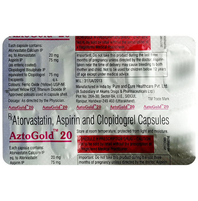 Aztogold 20 Capsule - Classic Derma